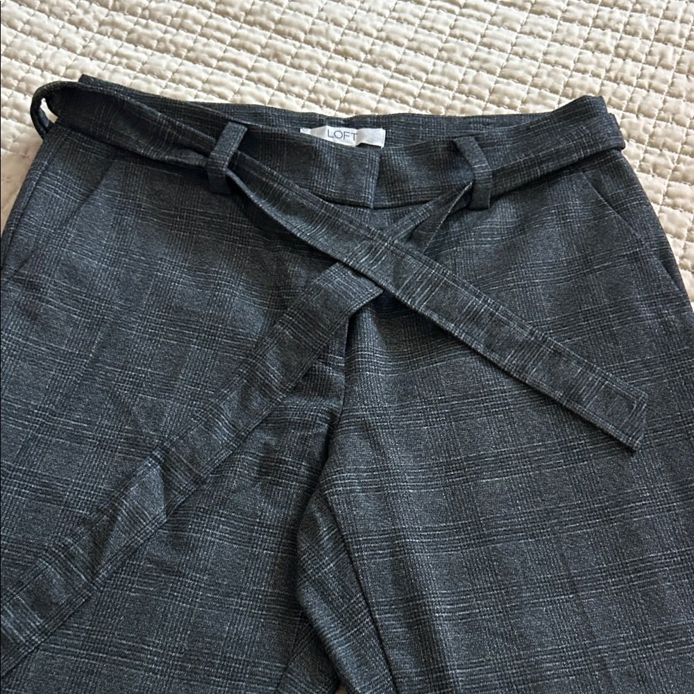 LOFT Gray Plaid Women's Pants